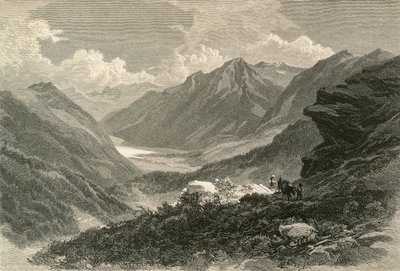 Scena w dolinie Poschiavo, południowa Gryzonia autorstwa Swiss School