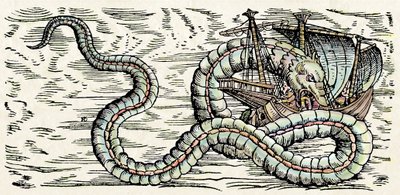 Potwór morski, ilustracja z "Historiae Animalium" Conrada Gesnera autorstwa Swiss School