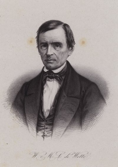 Wilhelm Martin Leberecht de Wette, urodzony w Niemczech szwajcarski teolog i biblista (grafika) autorstwa Swiss School