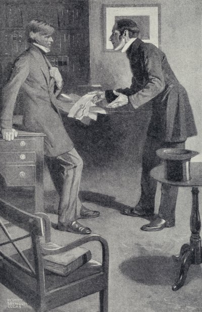 John Stuart Mill przynosi swojemu przyjacielowi, Thomasowi Carlyle