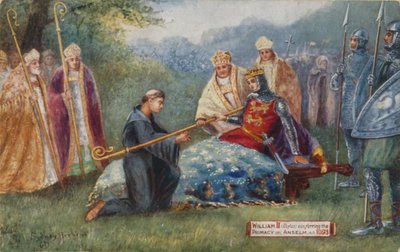 Wilhelm II przyznający prymat Anzelmowi, 1093 r. autorstwa Sydney Herbert