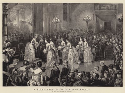 Bal Stanowy w Pałacu Buckingham autorstwa Sydney Prior Hall