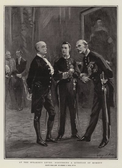 Przy Grodzie Mówców, omawianie kwestii chwili autorstwa Sydney Prior Hall