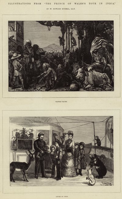 Ilustracje z trasy Księcia Walii w Indiach, W Howard Russell, LLD autorstwa Sydney Prior Hall