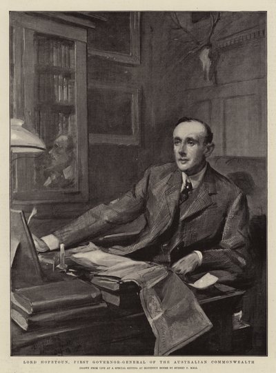 Lord Hopetoun, Pierwszy Gubernator Generalny Wspólnoty Australijskiej autorstwa Sydney Prior Hall