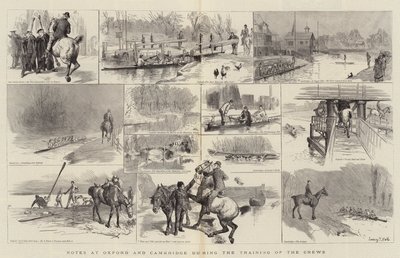 Notatki w Oksfordzie i Cambridge podczas szkolenia załóg autorstwa Sydney Prior Hall