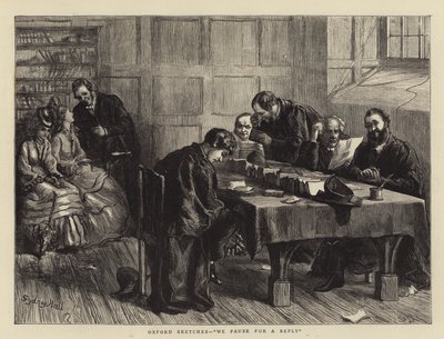 Szkice oksfordzkie, Przerywamy na odpowiedź autorstwa Sydney Prior Hall