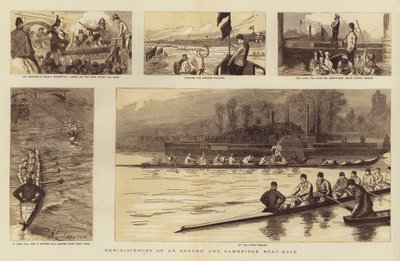 Reminiscencje z wyścigów łodzi z Oxfordu i Cambridge autorstwa Sydney Prior Hall