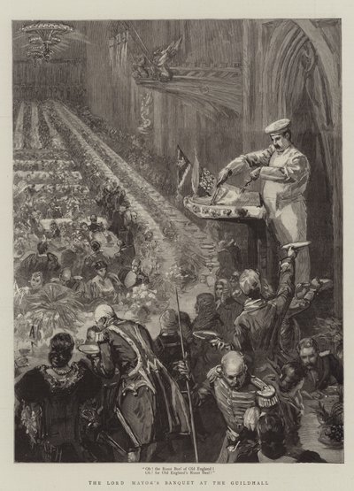 Bankiet Lorda Burmistrza w Guildhall autorstwa Sydney Prior Hall