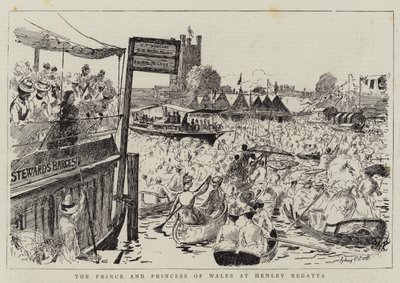 Książę i księżna Walii w Henley Regatta autorstwa Sydney Prior Hall