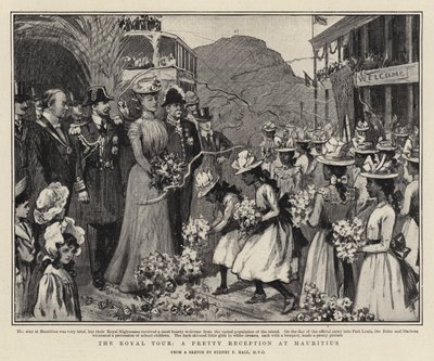 The Royal Tour, ładne przyjęcie na Mauritiusie autorstwa Sydney Prior Hall