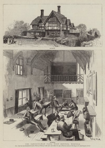 Klub Sandringham, West Newton, Norfolk autorstwa Sydney Prior Hall