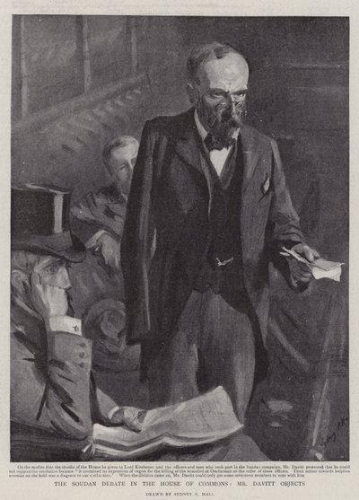 Debata o Sudanie w Izbie Gmin, sprzeciwia się pan Davitt autorstwa Sydney Prior Hall