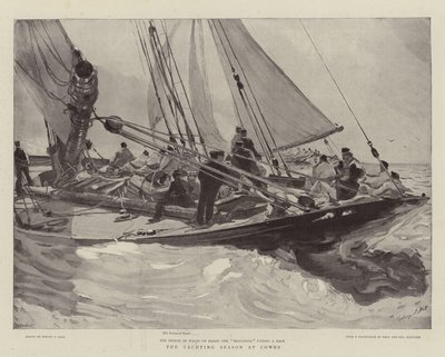 Sezon żeglarski w Cowes autorstwa Sydney Prior Hall