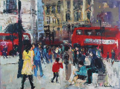 London People, 2024 (akryl) autorstwa Sylvia Paul