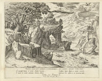 Wrak statku Alegoryczne pejzaże (tytuł serii) autorstwa Symon Novelanus (attributed to)
