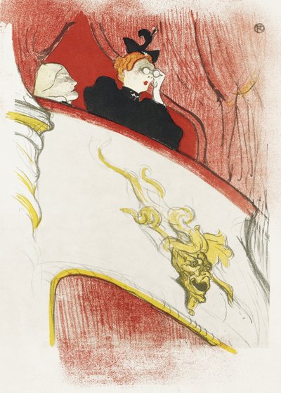 Balkon ze złoconą maską groteskową (1894) autorstwa TOULOUSE LAUTREC