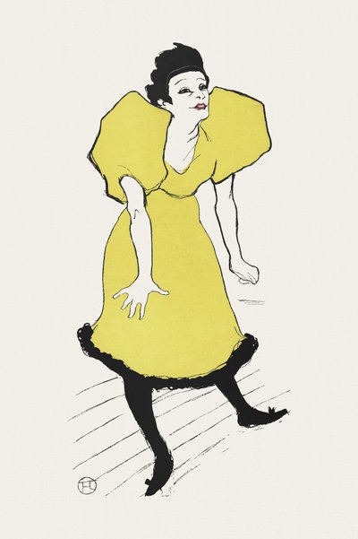 Portret aktorki komediowej Polaire na scenie (1895) autorstwa TOULOUSE LAUTREC