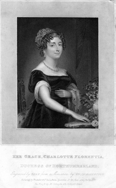 Jej Miłość Charlotte Florentia, księżna Northumberland, 1829. autorstwa T. A. Dean