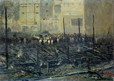 Bazar Miłosierdzia po pożarze z 4.05.1897 r. Obraz T. Bianco (XIX w.) 1897 Paryż, Musee Carnavalet autorstwa T. Bianco