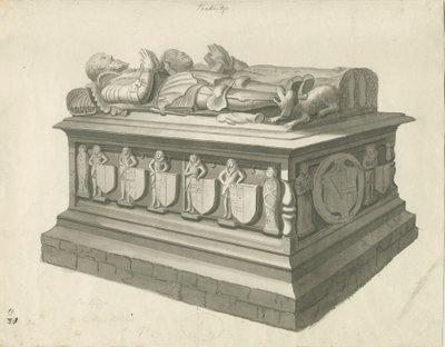 Penkridge Church - Grób [Sir Edward Littleton]: rysunek w sepii, nd [koniec XVIII w.] (rysunek) autorstwa T Carter