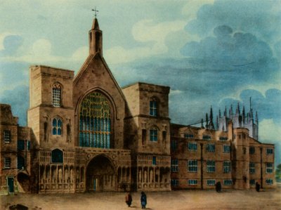 „Nowy dziedziniec pałacowy i wejście do Westminster Hall”, 1947. autorstwa T. Coney