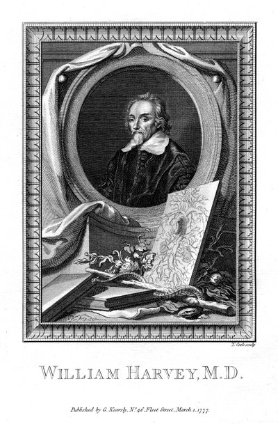 William Harvey, lekarz medycyny, 1777. autorstwa T. Cook