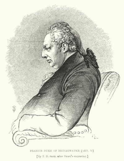 Franciszek, książę Bridgewater, Aet 70 (grawerowanie) autorstwa T. D. (after) Scott