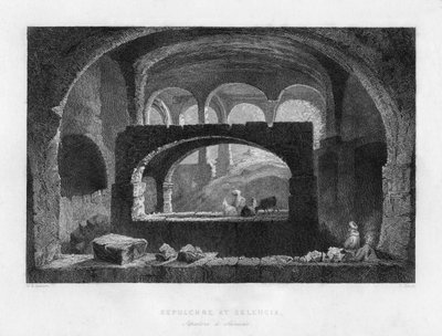 Grobowiec w Seleucji, Mezopotamia Irak, Iran, 1841. autorstwa T Dixon