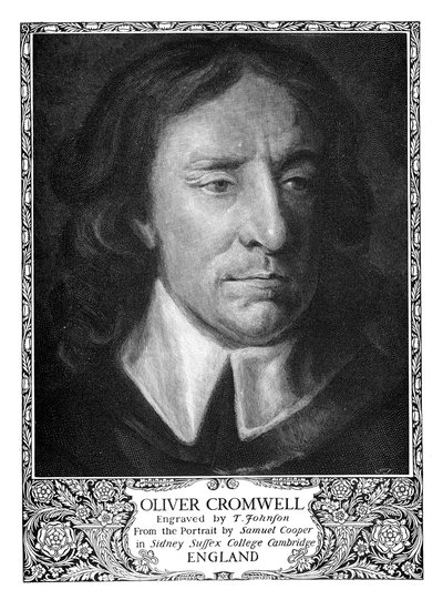 Oliver Cromwell 1599-1658, Lord Protektor Anglii, 1899. autorstwa T. Johnson