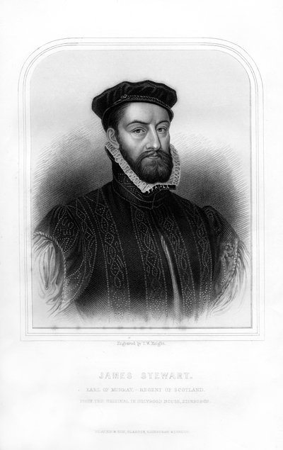James Stewart, 1. hrabia Moray, regent Szkocji, 1870 autorstwa T. W. Knight