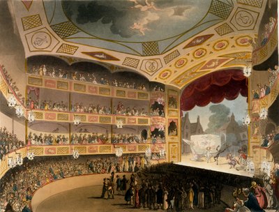 Cyrk Królewski z „Repozytorium Sztuki” Ackermanna autorstwa T. and Pugin A.C. Rowlandson