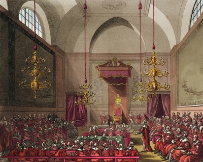 Izba Lordów autorstwa T. and Pugin A.C. Rowlandson