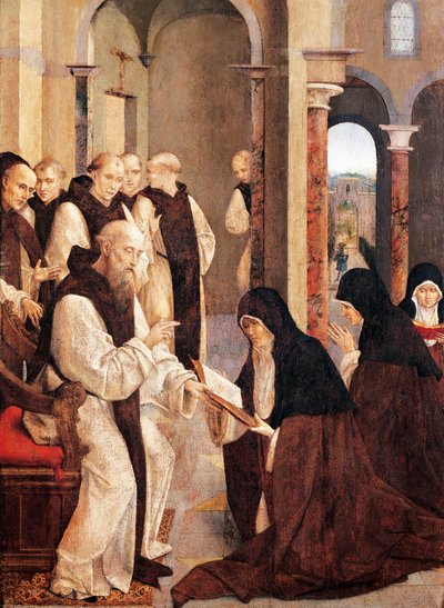 Św. Hieronim, Św. Paula i Św. Eustochia, Frey Carlos (czynny 1517-1535) autorstwa Taborda Vlame Frey Carlos