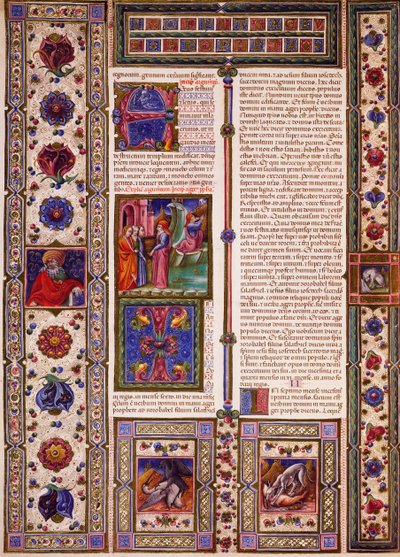 Incipit z Księgi Nahuma, z tomu II Biblii Borso d