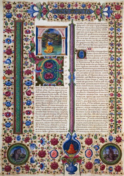 Incipit z Księgi Proroka Ozeasza, z tomu II Biblii Borso d