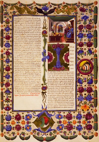 Zakończenie Prologu i Incipit z Księgi Wyjścia, z tomu I Biblii Borso d