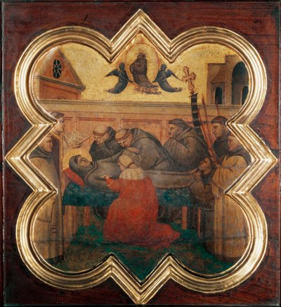 Życie św. Franciszka: śmierć świętego - Fresco autorstwa Taddeo Gaddi