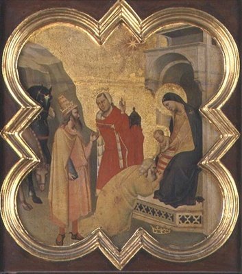 Pokłon Trzech Króli (tempera na panelu) autorstwa Taddeo Gaddi