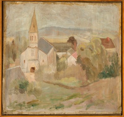 Pejzaż z kościółkiem (La Comelle) autorstwa Tadeusz Makowski