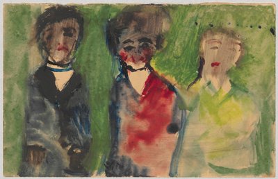 Drei weibliche Figuren in Abendkleidern autorstwa Tadeusz Makowski