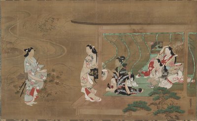 Wizyta kochanka, 1680-1730. autorstwa Tamura Suio