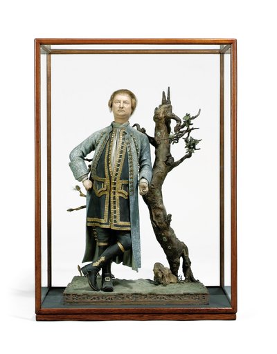 Malowana gliniana figurka tradycyjnie identyfikowana jako David Garrick, ok. 1770 (ceramika) autorstwa Tan Che Qua Tan Che Qua
