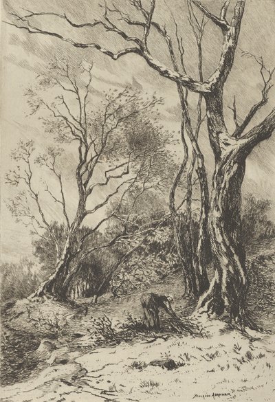 En Hiver., XIX wiek. autorstwa Tancrède Abraham