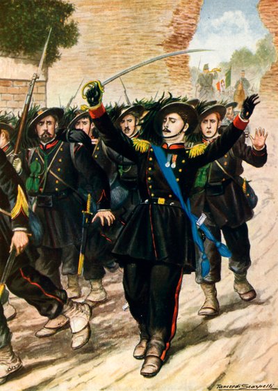 20 września 1870: Porta Pia - Przebicie murów autorstwa Tancredi Scarpelli