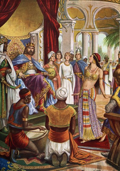 Kultura arabsko-normańska: „” Splendor dworu królewskiego Rogera II z Hauteville (Ruggero Altavilla) (1097-1154), założyciela monarchii Sycylii” (kultura normańsko-arabsko-bizantyjska (kultura normańsko-sycylijska): The królewski dwór Rogera II samego sieb autorstwa Tancredi Scarpelli