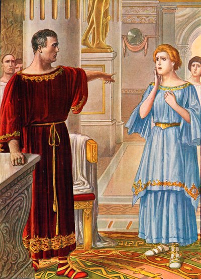 August karze córkę Julię autorstwa Tancredi Scarpelli