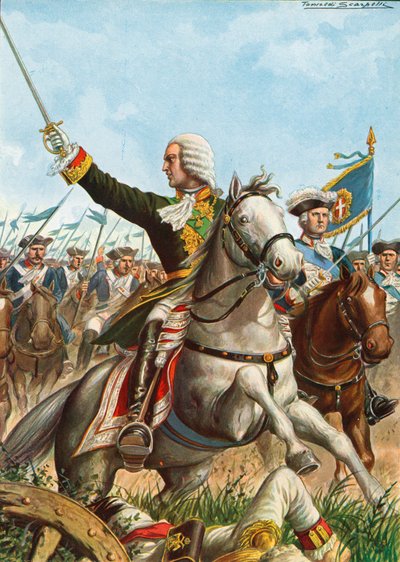 Karol Emmanuel III w bitwie pod Guastalla w 1734 r. autorstwa Tancredi Scarpelli