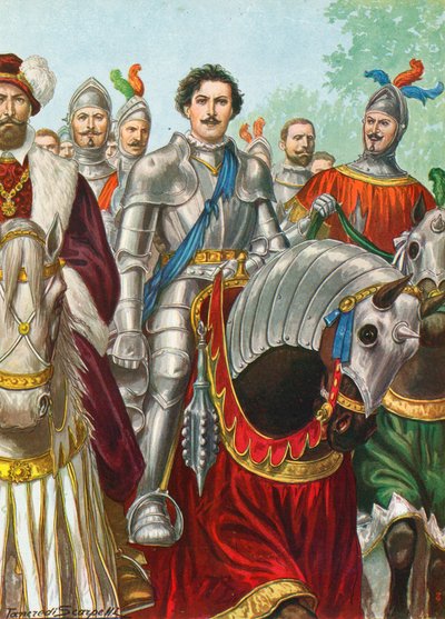 Ettore Fieramosca po bitwie pod Barlettą w 1503 autorstwa Tancredi Scarpelli