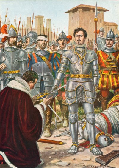 Franciszek I Francuski pojmany w bitwie pod Pawią w 1525 r. autorstwa Tancredi Scarpelli